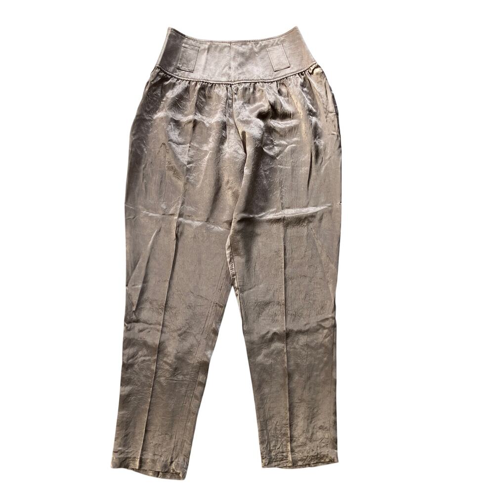 Vintage 80s La Beme Genie Balloon Pants Metallic Gold Size 9/10 Glam Unique